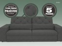 Ver imagem 6 de Sofá 5 Lugares Net Royale Assento Retrátil e Reclinável 2,50m (L) - Netsofas - Grafite