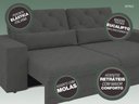 Ver imagem 7 de Sofá 5 Lugares Net Royale Assento Retrátil e Reclinável 2,50m (L) - Netsofas - Grafite