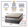 Conjunto Box Baú Super King New York Cinza 193x203x80 c/ Molas Ensacadas - 3