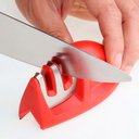 Ver imagem 1 de Amolador de Facas Profissional Duas Etapas 2 Estágios - Vermelho