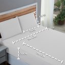 Ver imagem 6 de Kit Roupa de Cama Solteiro Percal 200 Fios 100% Algodão com Elástico e Fronha 3 Peças:branco