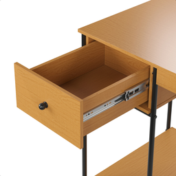 Mesa Computador Mulituso Escritório Quarto com Gaveta Criare Canela - 5