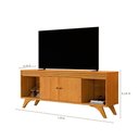Ver imagem 6 de Rack Sevilha para TV 65" 160cm MDF com Suporte Amadeirado Mavaular Móveis