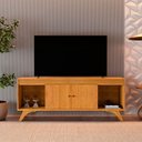 Ver imagem 2 de Rack Sevilha para TV 65" 160cm MDF com Suporte Amadeirado Mavaular Móveis