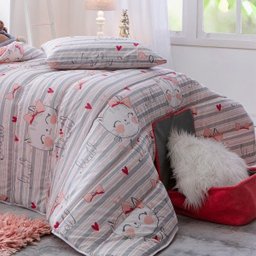 Kit Cobre Leito Colcha Solteiro 2 Peças Meow Happy Day - 3