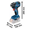 Combo Kit Parafusadeira/furadeira Gsb 185-li+chave de Impacto Gdr 18v-200 Bivolt Brushless Bosch com - 2