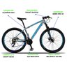 Bicicleta Aro 29 Quadro 19 Z3 X 21 Marchas Freio Disco Cinza/Azul - Dropp - 2