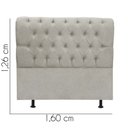 Ver imagem 3 de Cabeceira Estofada Queen 160CM Paris Linho Bege - D A DECOR D&A Decor