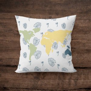 Capa Almofada Mapa Brasil Quadrada