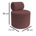 Ver imagem 4 de Poltrona Tokyo Veludo com Design Exclusivo - 7 Decor Bordo