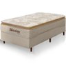 Cama Box + Colchão Solteiro Mendoza Molas Ensacadas Pillow Top 88x188x71cm - Extra Macio - 1