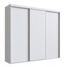 Guarda Roupa 2,2m Casal 3 Portas de Correr C/ 4 Gavetas Br Cor:branco - 2