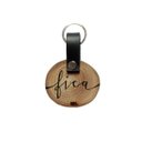 Ver imagem 1 de Chaveiro de Madeira Escrito Fica