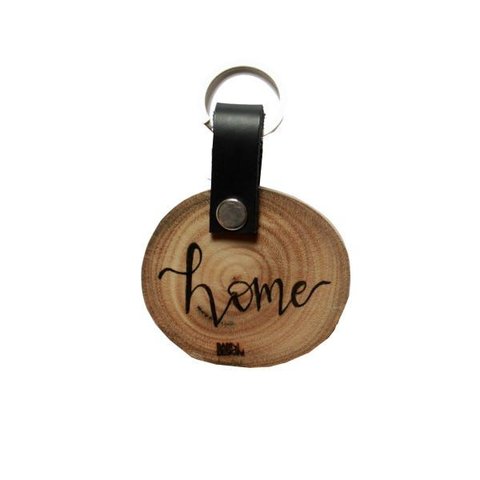 Chaveiro de Madeira Escrito Home