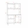 Cozinha Compacta 6 Portas 1 Gaveta Berlim Avena Grafito - Aramóveis - 4
