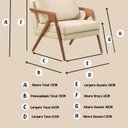 Ver imagem 3 de Kit 2 Poltronas Decorativa Braço de Madeira Mona