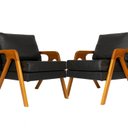 Ver imagem 2 de Kit 2 Poltronas Decorativa Braço de Madeira Mona