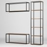 Apenas Rack Estante Metal e Madeira do Conjunto Industrial Fortune Vintage Industrial Moderno - 6