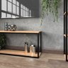 Apenas Rack Estante Metal e Madeira do Conjunto Industrial Fortune Vintage Industrial Moderno - 2