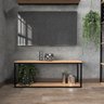 Apenas Rack Estante Metal e Madeira do Conjunto Industrial Fortune Vintage Industrial Moderno - 1