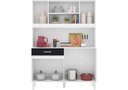 Ver imagem 2 de Kit Cozinha Compacta 7 Portas Branco Brilho/Preto - Magazin/Nicioli