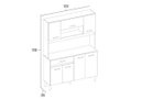 Ver imagem 3 de Kit Cozinha Compacta 7 Portas Branco Brilho/Preto - Magazin/Nicioli