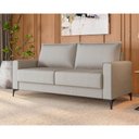 Ver imagem 1 de Sofá 3 Lugares 180cm com Pés Metálicos Multimóveis Cr45340 Bege