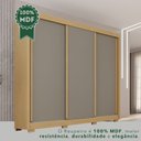 Ver imagem 7 de Guarda-Roupa Casal com Pés 3 Portas 4 Gavetas 100% MDF Ipanema Cinza/Jequitibá/Granizo