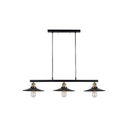 Lustre Pendente Loft Retrô Nordic Luminária Prato Moderno Industrial Sala Cozinha Mesa Preto Inl75 - 2