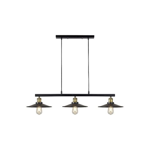 Lustre Pendente Loft Retrô Nordic Luminária Prato Moderno Industrial Sala Cozinha Mesa Preto Inl75