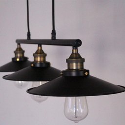 Lustre Pendente Loft Retrô Nordic Luminária Prato Moderno Industrial Sala Cozinha Mesa Preto Inl75 - 3