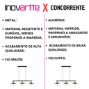 Ver imagem 2 de Lustre Pendente Loft Retrô Nordic Luminária Prato Moderno Industrial Sala Cozinha Mesa Preto Inl75