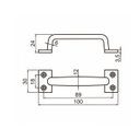 Ver imagem 4 de Puxador Alça Bronze Envelhecido 10 cm 10 Peças