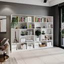 Ver imagem 3 de Kit 2 Estantes Decorativas para Livros 180 x 240cm Casuá Branca Seattle