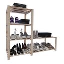 Ver imagem 4 de Armário Aparador Em Madeira Pinus De Livros Multiuso Technox