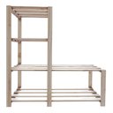 Ver imagem 1 de Armário Aparador Em Madeira Pinus De Livros Multiuso Technox