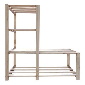 Armário Aparador Em Madeira Pinus De Livros Multiuso Technox