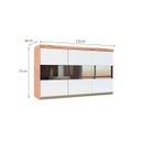 Ver imagem 2 de Armário Aéreo 120 cm com Espelho 100% Mdf Chardonnay 3 PT Castanho e Branco