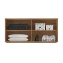 Ver imagem 3 de Ponte Aéreo Armário Modulado de Casal 4 Portas Escócia Amêndola/Branco para Quarto