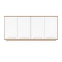 Ver imagem 2 de Ponte Aéreo Armário Modulado de Casal 4 Portas Escócia Amêndola/Branco para Quarto