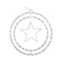 Ver imagem 1 de Argola Dupla C/ Figura Estrela 80 Leds Branco - Global