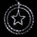 Ver imagem 2 de Argola Dupla C/ Figura Estrela 80 Leds Branco - Global