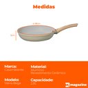 Ver imagem 5 de Frigideira Antiaderente Cerâmica de Indução 28cm Viena Bege Orgânica - Casambiente