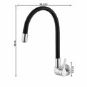 Ver imagem 3 de Torneira para Cozinha 34,2cm x 7,7cm Autralis Cromado/Preto Meber Metais
