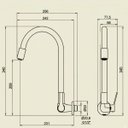 Ver imagem 4 de Torneira para Cozinha 34,2cm x 7,7cm Autralis Cromado/Preto Meber Metais