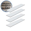 Ver imagem 2 de Kit 4 Prateleira Branca 90X20 + Suporte Flutuante Mdf  Organizadora Decoração Cozinha Banheiro Sala