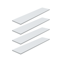 Ver imagem 1 de Kit 4 Prateleira Branca 90X20 + Suporte Flutuante Mdf  Organizadora Decoração Cozinha Banheiro Sala