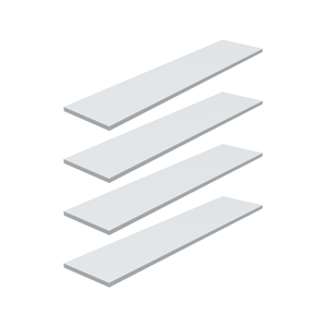 Kit 4 Prateleira Branca 90X20 + Suporte Flutuante Mdf  Organizadora Decoração Cozinha Banheiro Sala