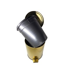 Lixeira Dourada em Aço Inox para Banheiro Com Pedal 5L Novo Design - 3
