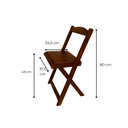 Ver imagem 4 de Conjunto Mesa Dobrável Área Externa 70x70cm com 4 Cadeiras Madeira Maciça Imbuia Marrom